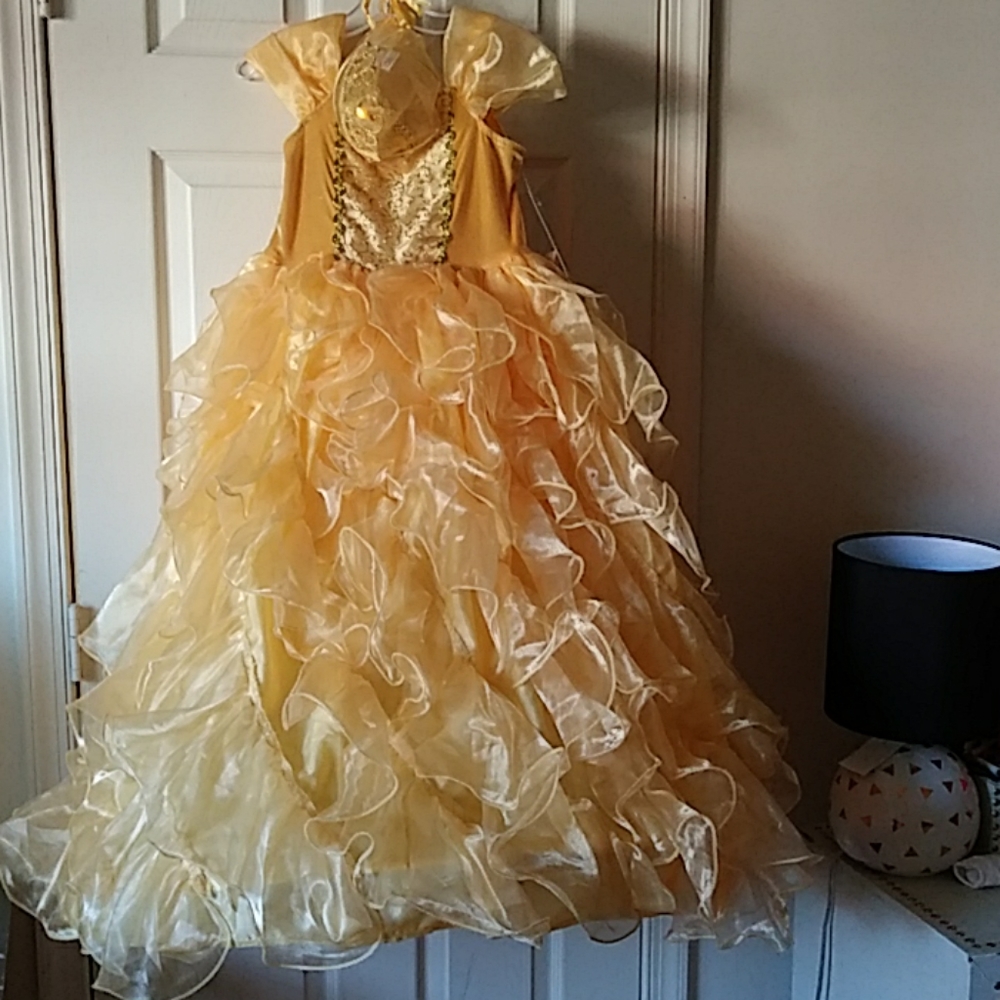 Girls costume Bell dress with crown brand new with